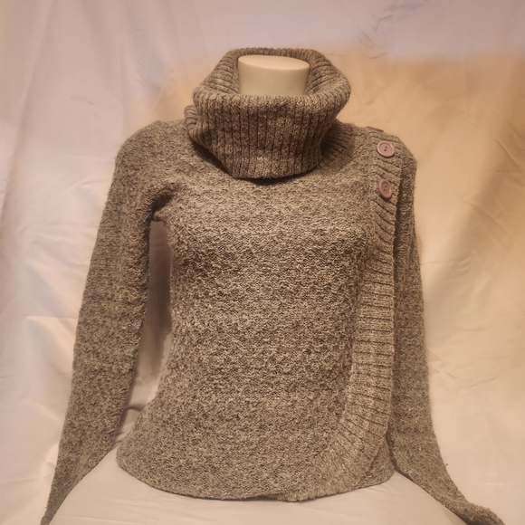 Cozy gray Revolution cowl neck sweater - Picture 3 of 10